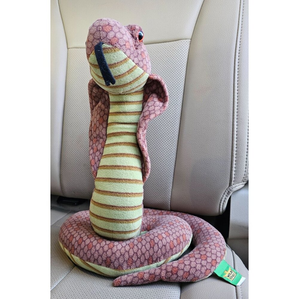 Wild Republic Stuffed Snake Cobra 12 inch high plush